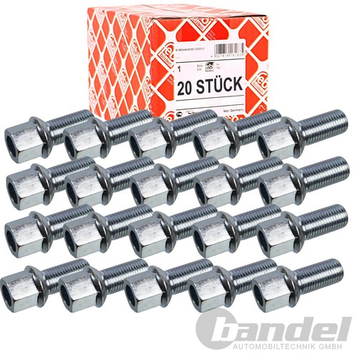 20x febi radschraube - 20x, kugelbund